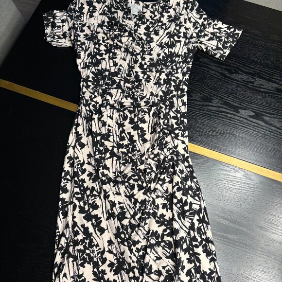 H&M Bodycon Black & Cream Dress Size XS EUC - Picture 4 of 8